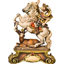 St. Hubert on horse with pedestal