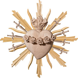Herz Maria mit 7 Schwerter und Gloriose