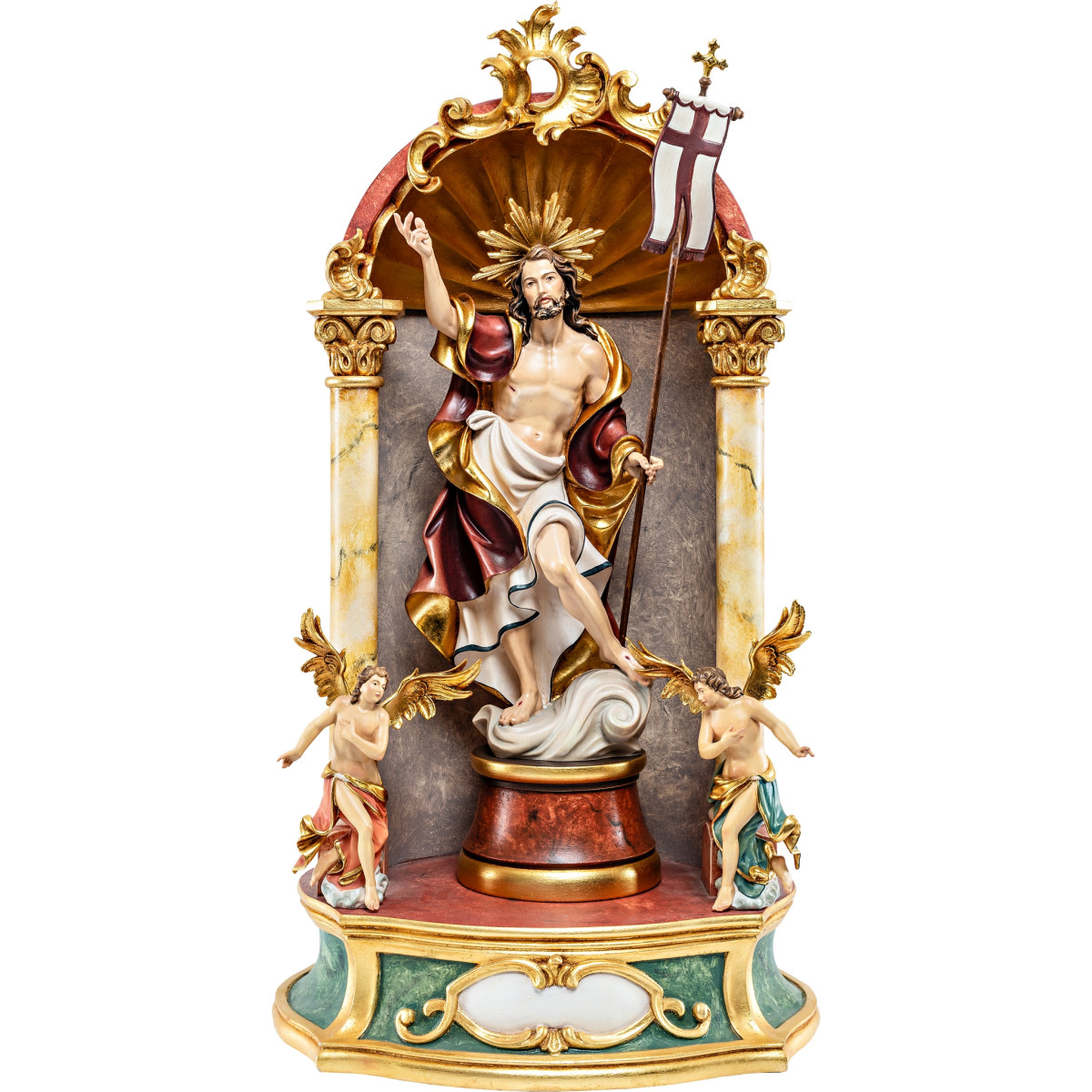 Resurrection of Christ with aureole - Home altar baroque