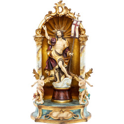 Ressurreição de Cristo com auréola - Altar caseiro barroco