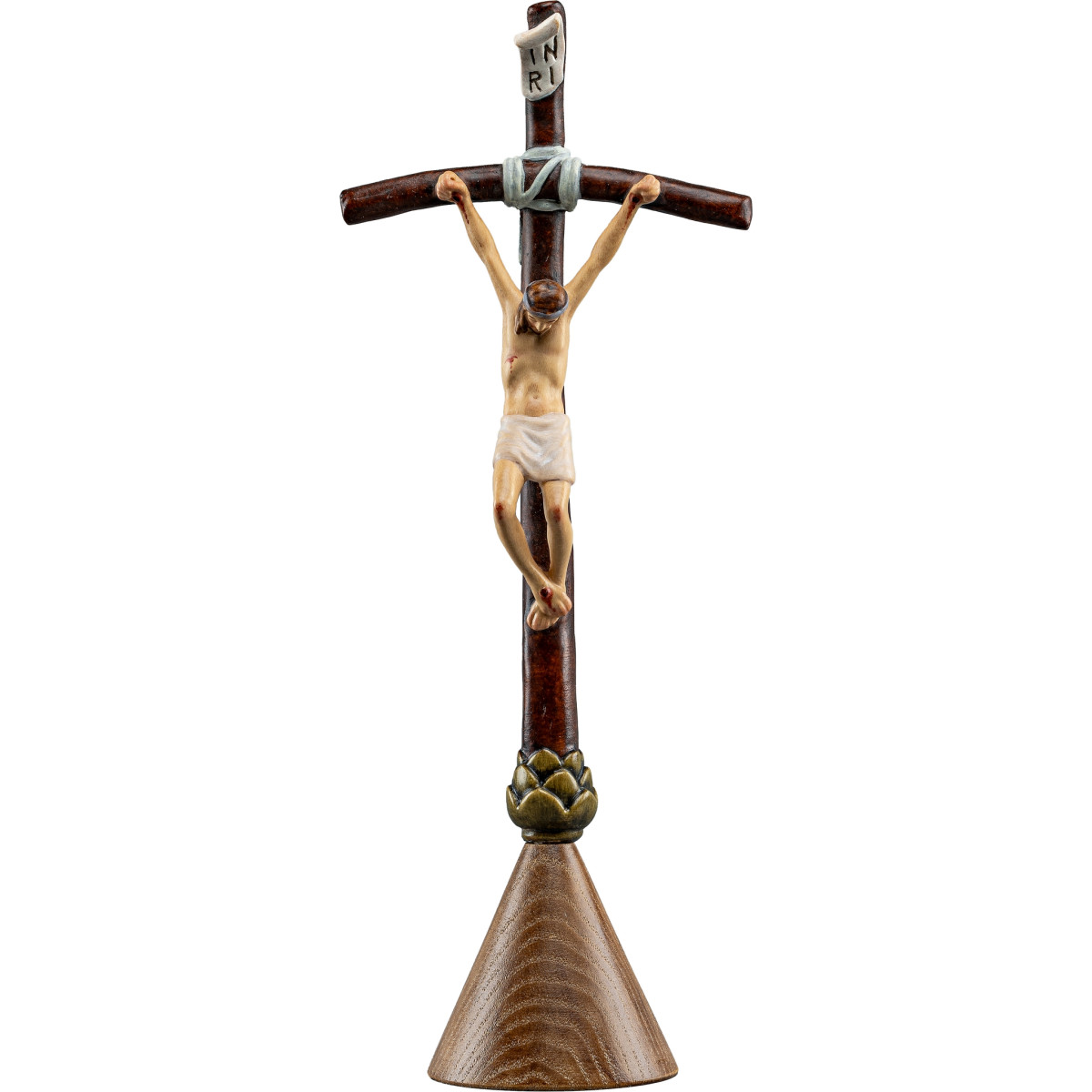 St. John Paul II crucifix on pedestal