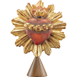 Sacrado Corazón de María sobre peana en forma de cono