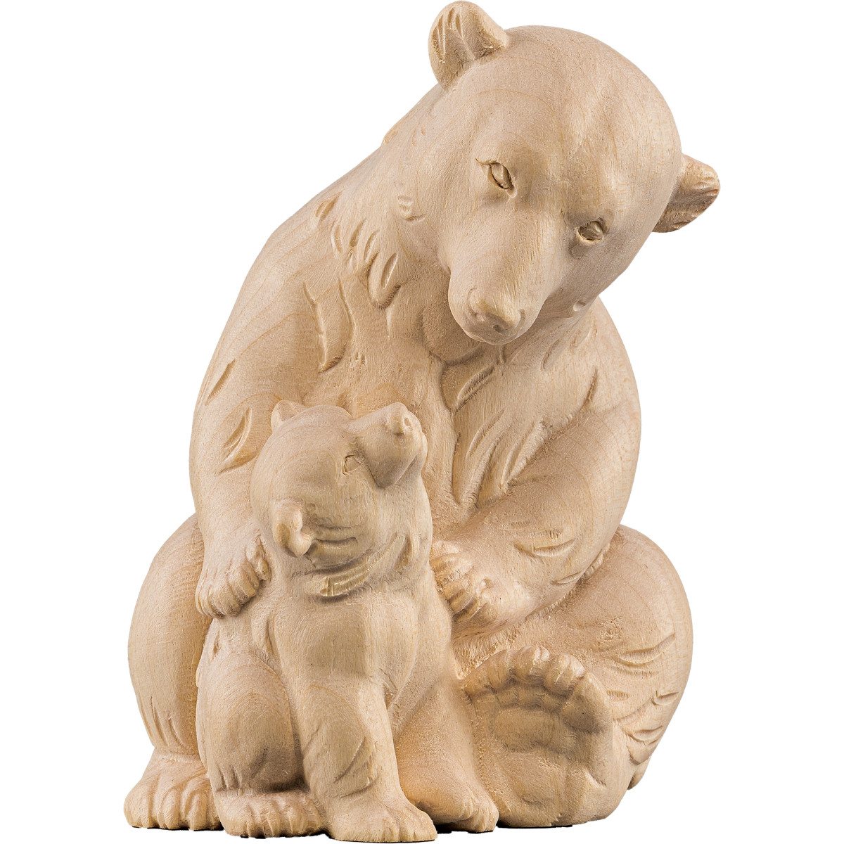 Polar Bear Group Wood Carving | Bergland