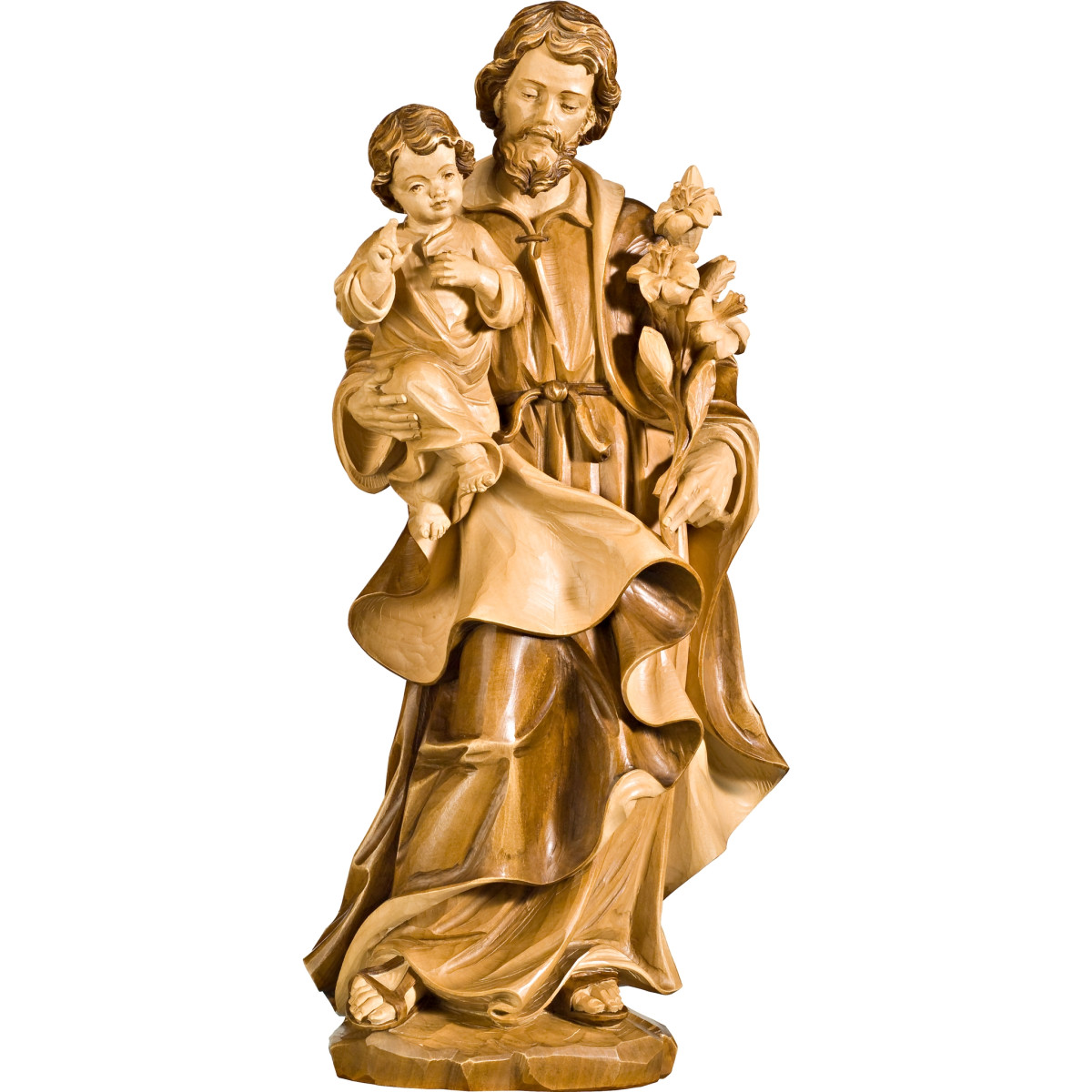 San José en madera - Figuras artesanales religiosas