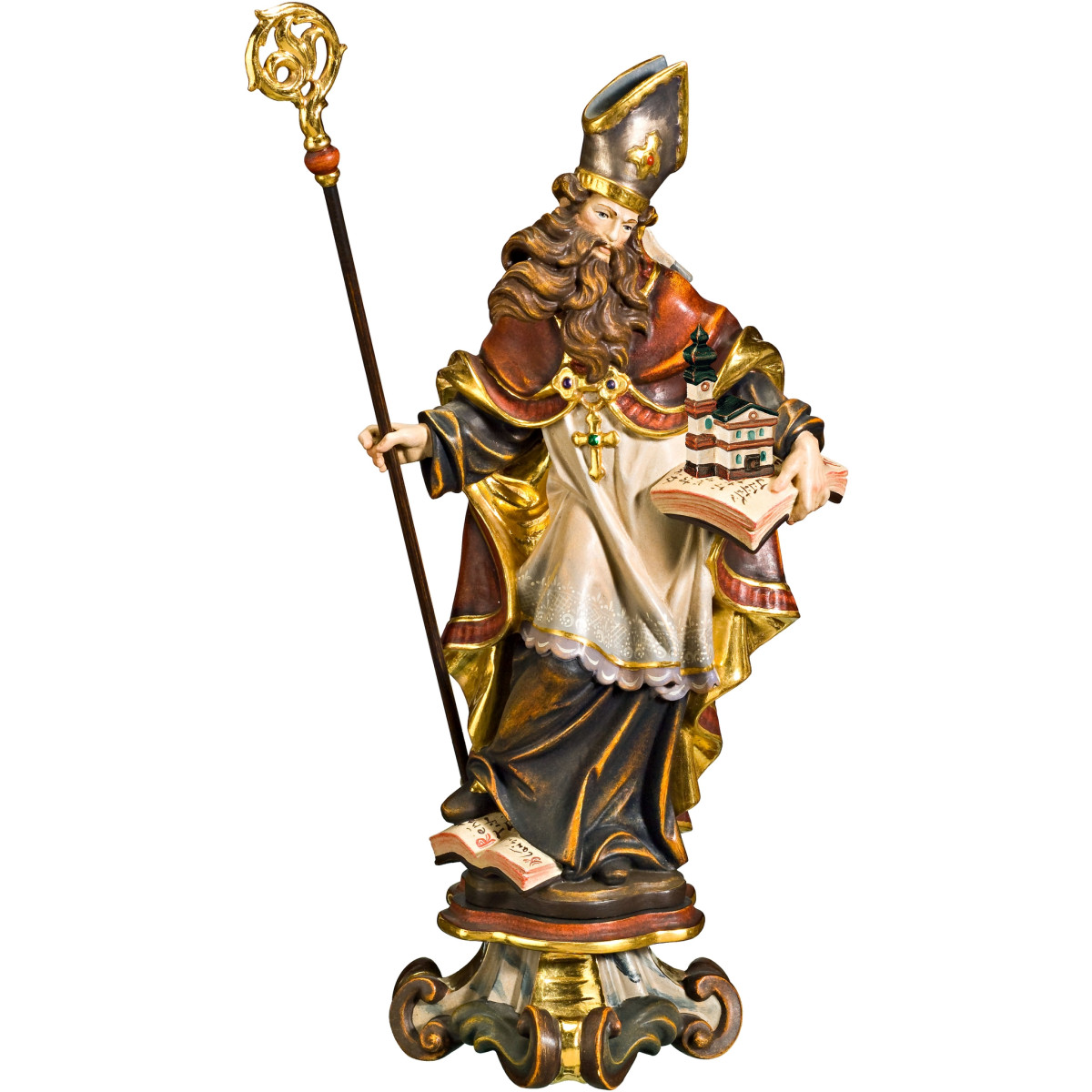 São Wolfgango com pedestal