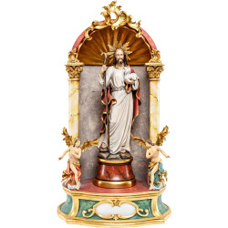Jesus o Bom Pastor com auréola - Altar caseiro barroco