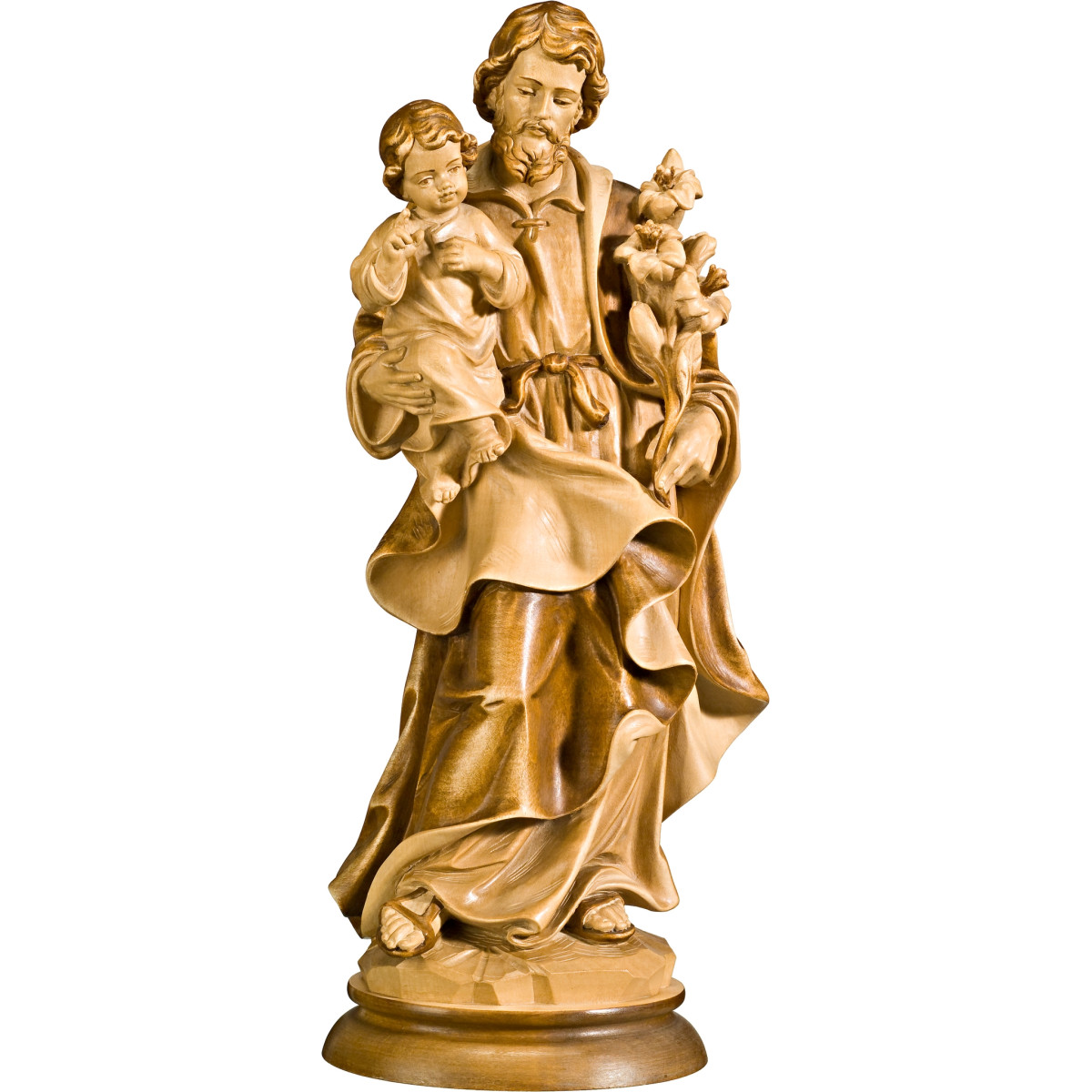 San José en madera - Figuras artesanales religiosas