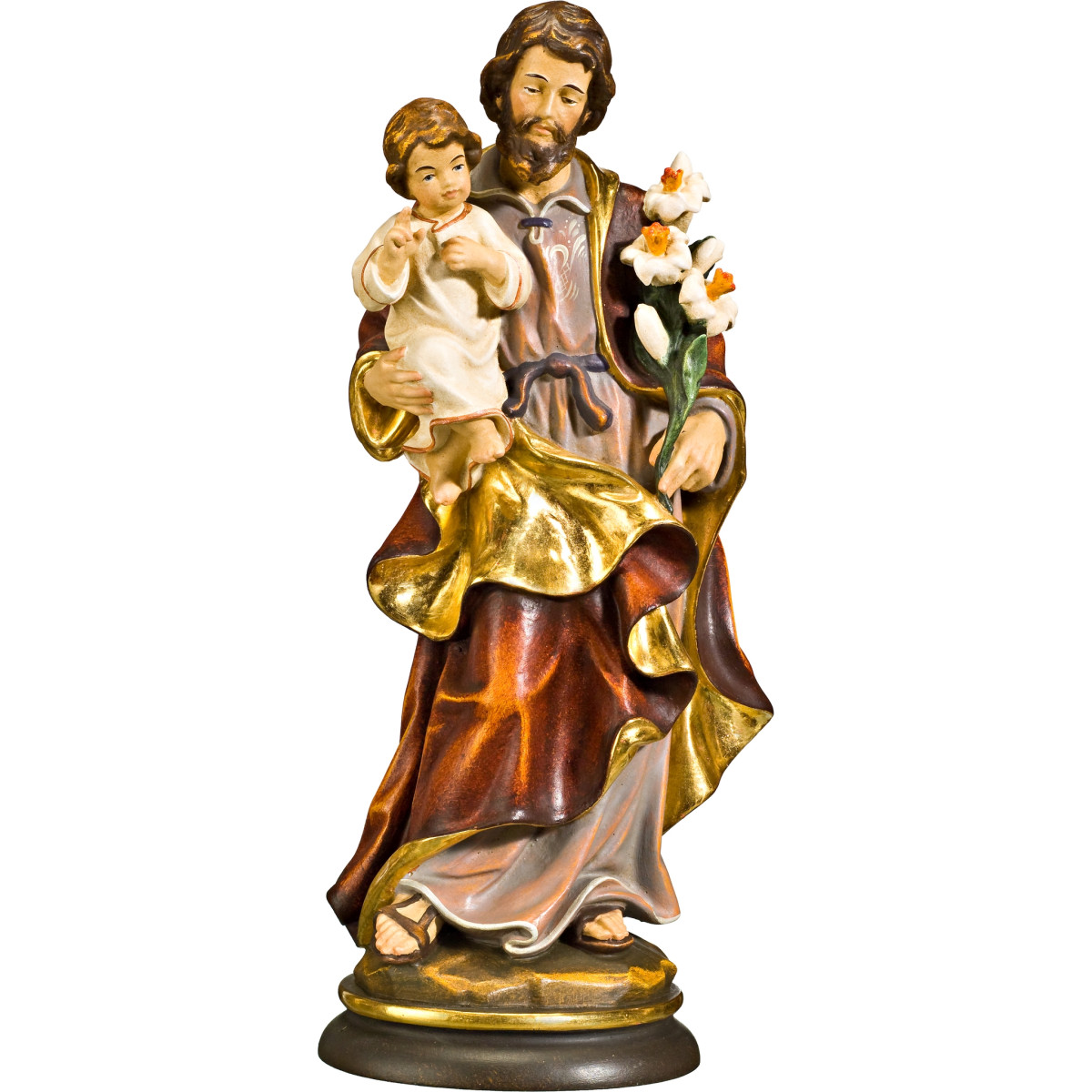 San Giuseppe in legno - Statue religiose artigianali