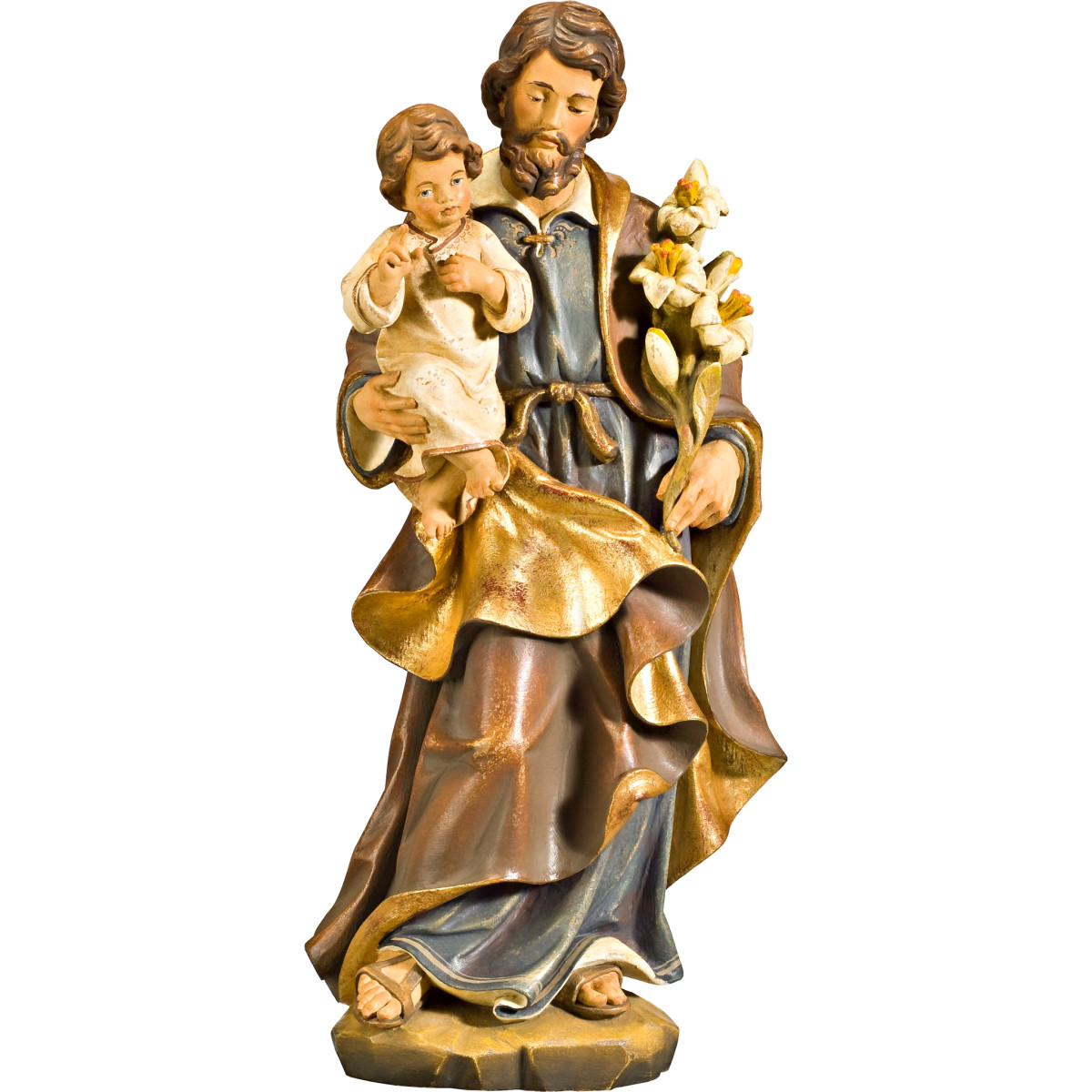 San José en madera - Figuras artesanales religiosas
