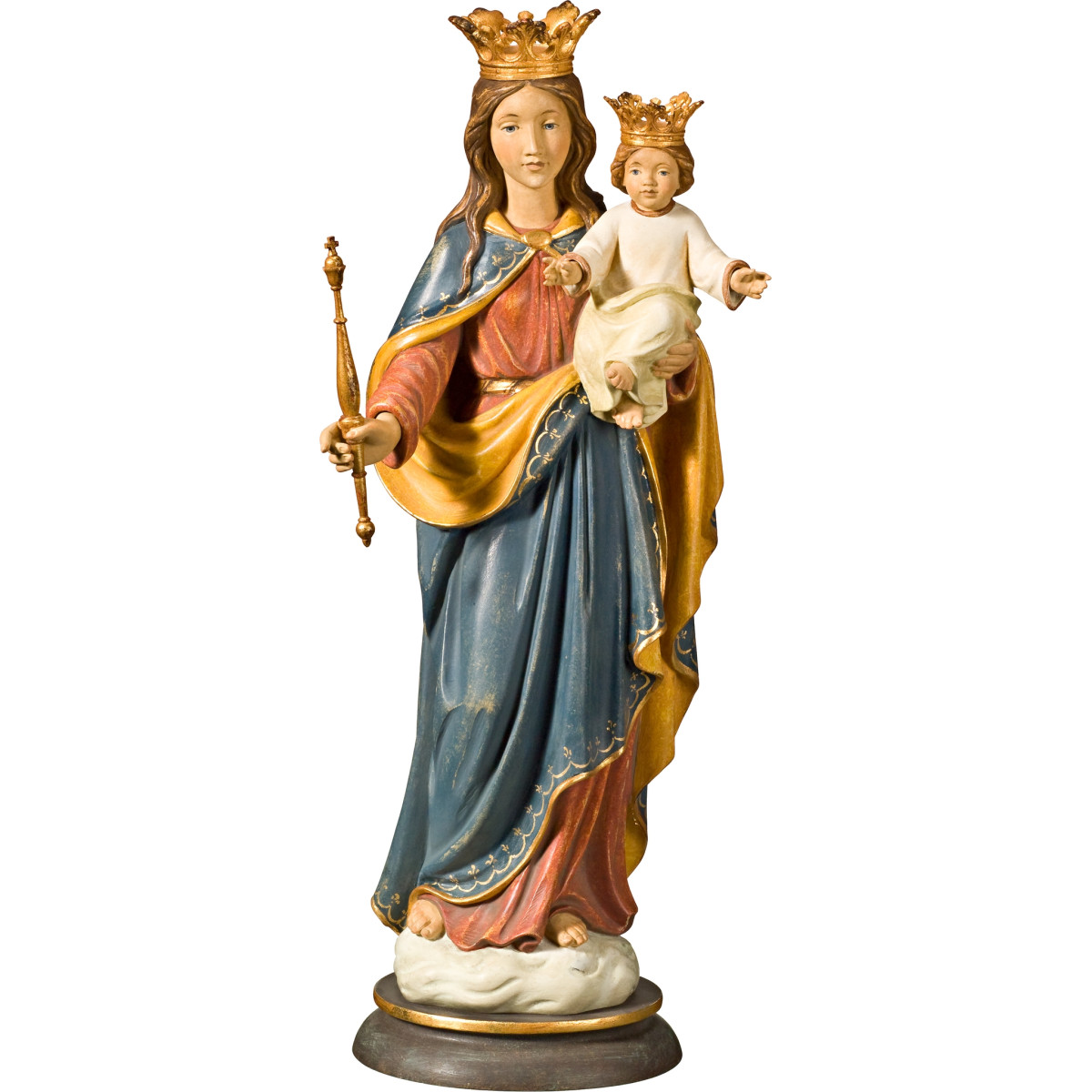 Maria Hilfe der Christen – Religiöse Holzfiguren nach Don Bosco