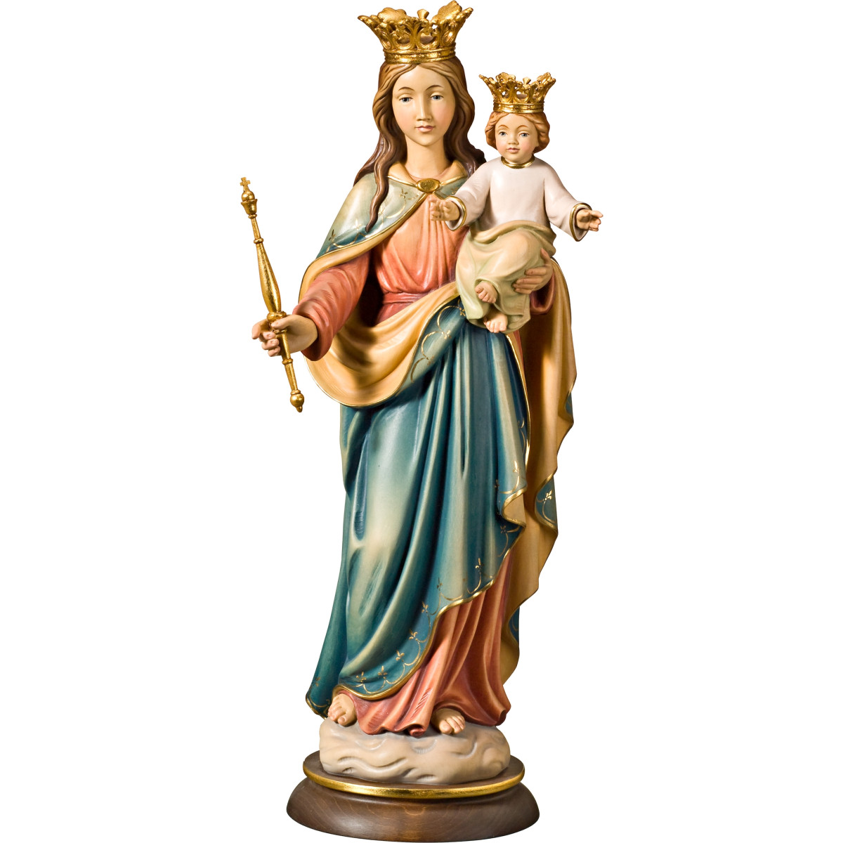 Maria Hilfe der Christen – Religiöse Holzfiguren nach Don Bosco