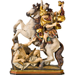 Saint Martin of Tours statue | Val Gardena wood