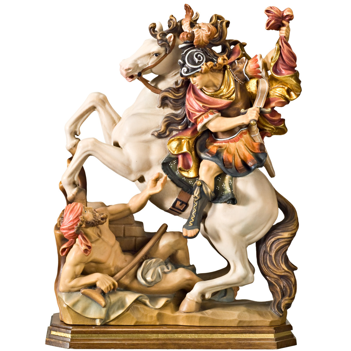 Saint Martin of Tours statue | Val Gardena wood