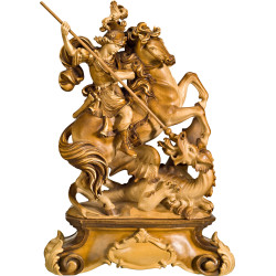 São Jorge a cavalo com pedestal
