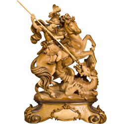 São Jorge a cavalo com pedestal