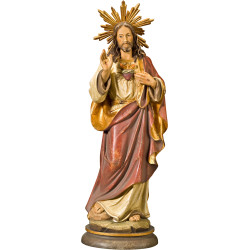 Sacred Heart of Jesus Wood Carvings – Religious Art from Val Gardena