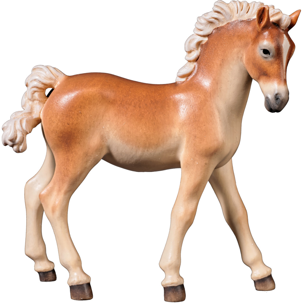 Foal with Raised Head Wood Carving | Bergland