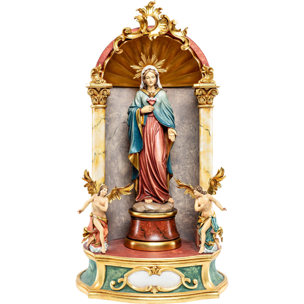 Sacro Cuore di Maria con aureola - Altare domestico barocco