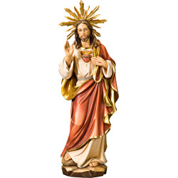 Sacred Heart of Jesus Wood Carvings – Religious Art from Val Gardena