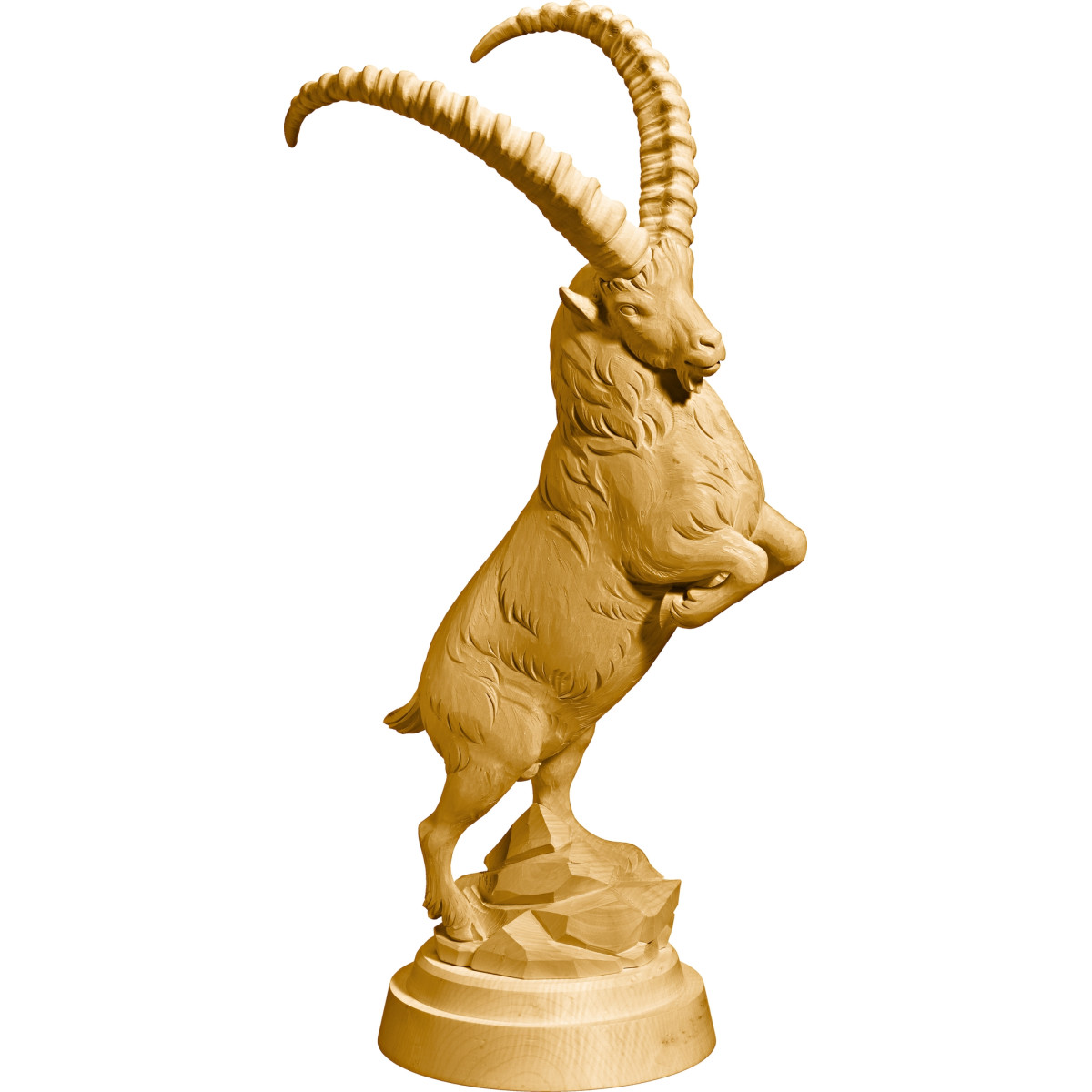Alpine Ibex Wood Carving | Bergland