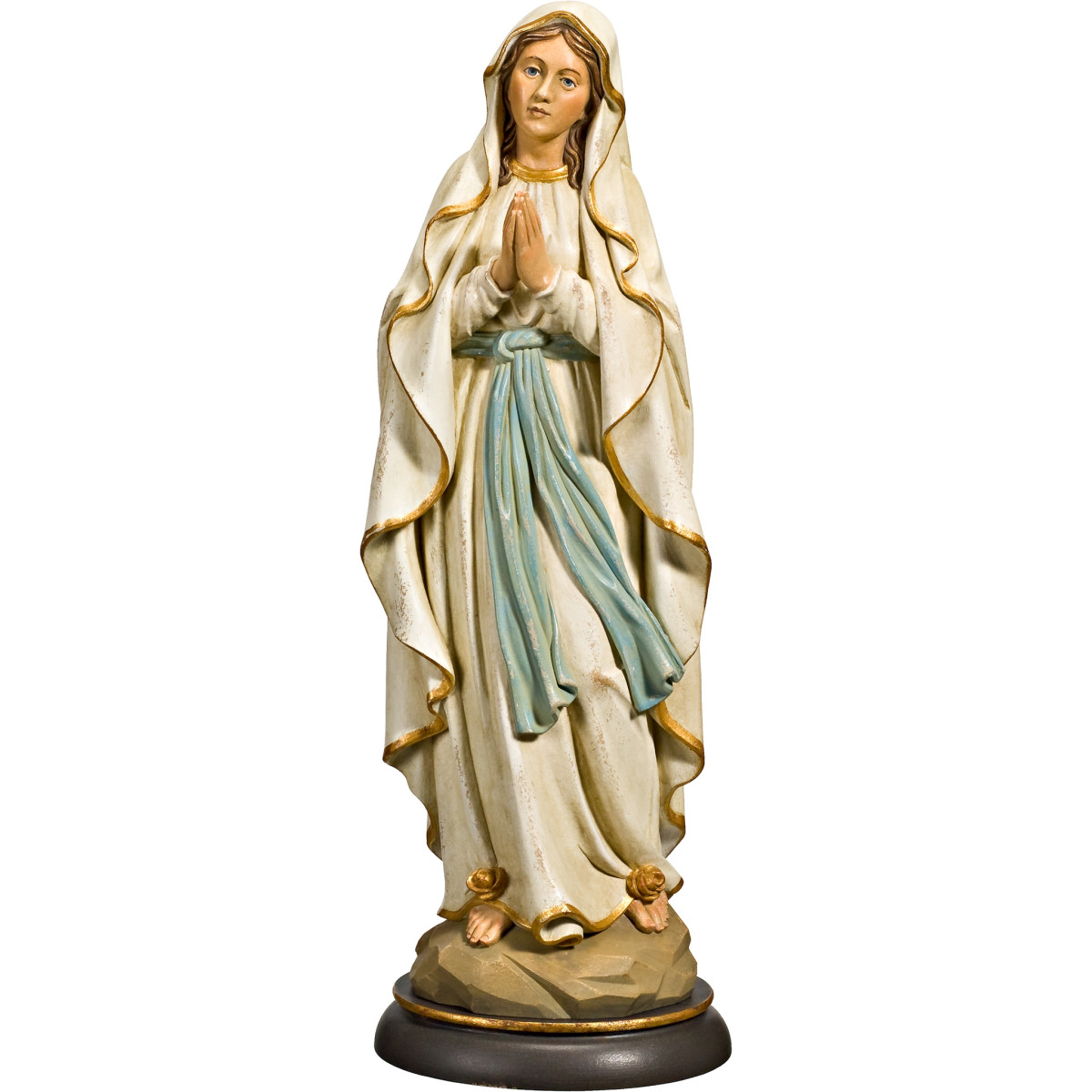 Madonna di Lourdes in legno scolpito | Bergland