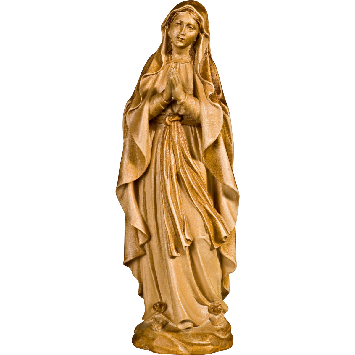 Madonna di Lourdes in legno scolpito | Bergland