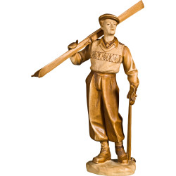 Skifahrer aus Holz | Bergland