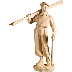 Skifahrer aus Holz | Bergland