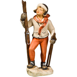 Joven esquiador en madera | Bergland