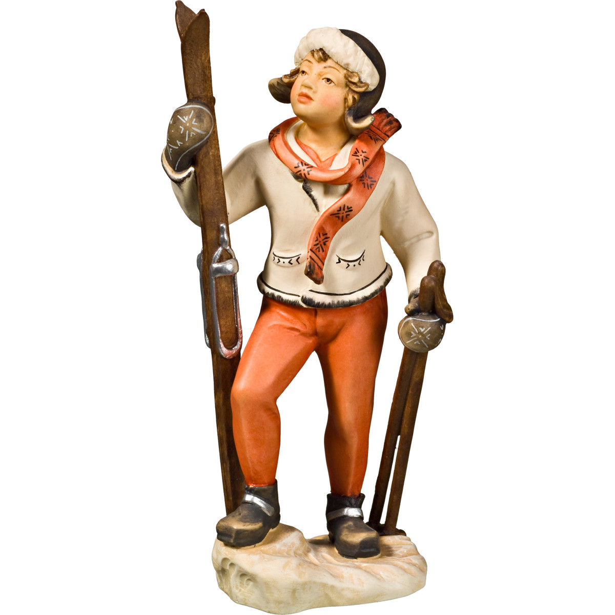 Joven esquiador en madera | Bergland