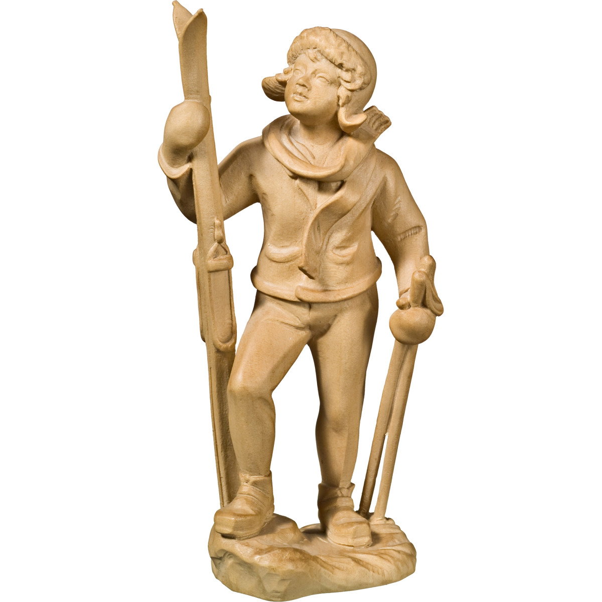 Joven esquiador en madera | Bergland