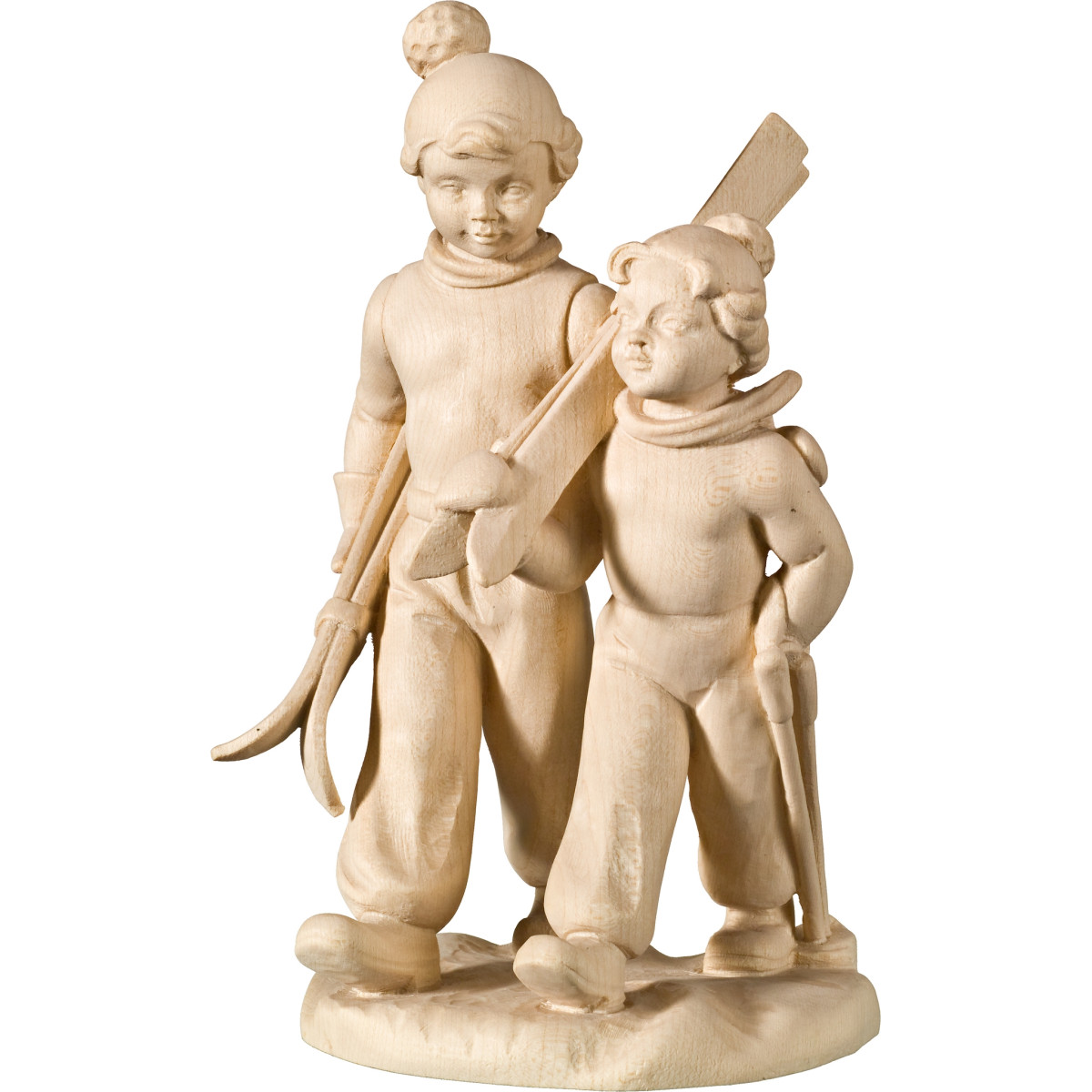 Parejita de esquiadores en madera | Bergland