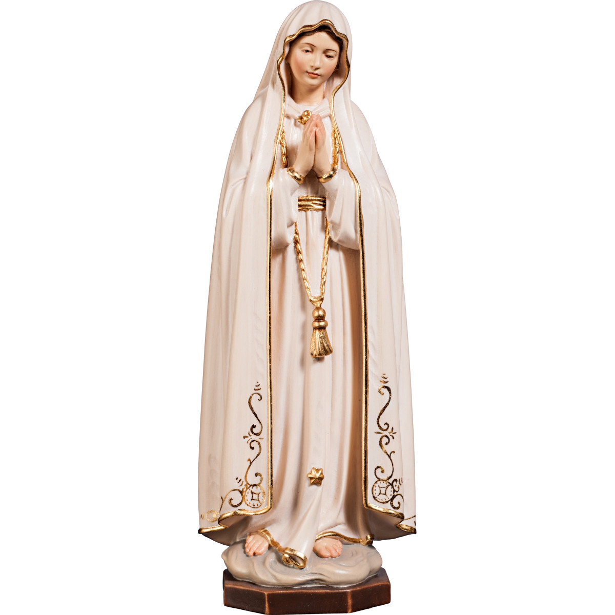 Madonna di Fatima – Statue religiose in legno intagliato della Val Gardena