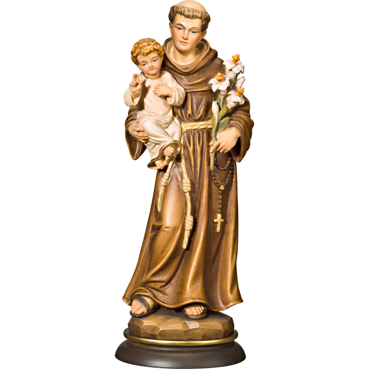 St. Anthony of Padua in hand-carved wood | Bergland Shop