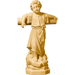 Menino Jesus de pé com cruz