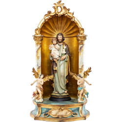 San José con Niño Jesús - Altar casero barroco