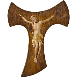 Cristo Pisa em cruz de Tau