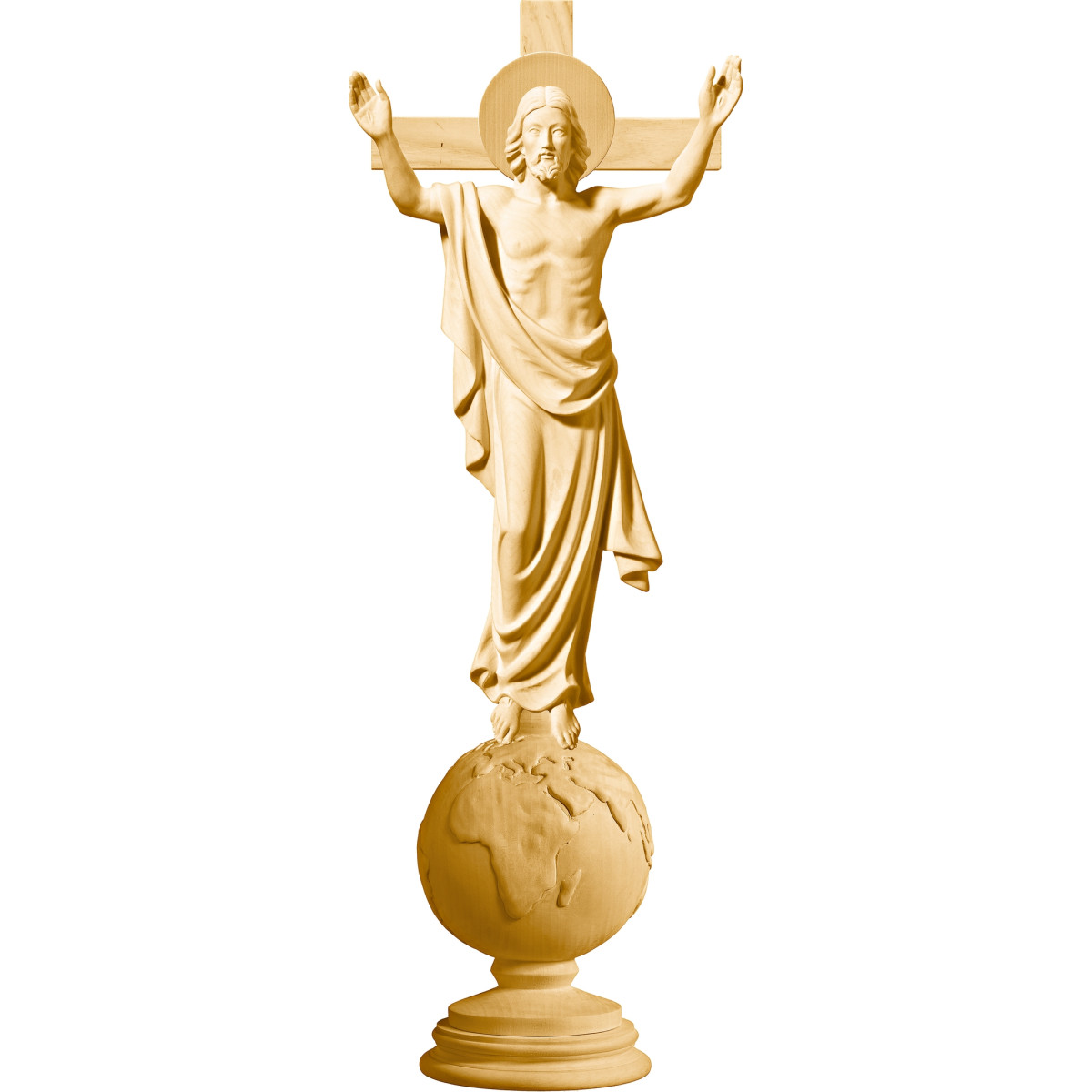 Ressurreição de Cristo em globo com cruz