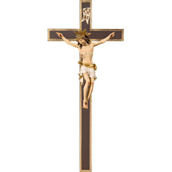 Cristo Pisa em cruz simples larga