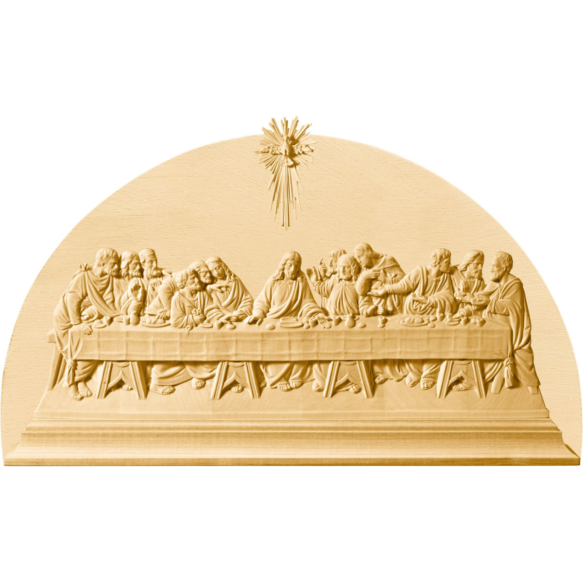 Last Supper relief to stand with background
