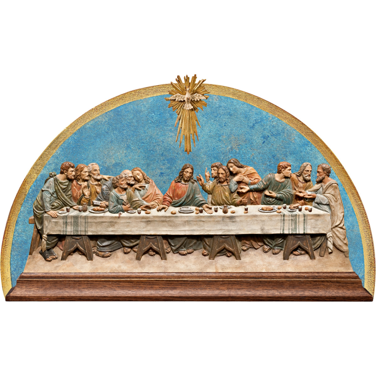 Last Supper relief to stand with background