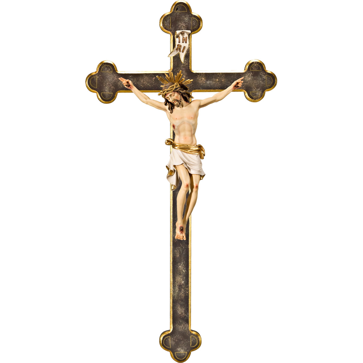 Cristo Pisa em cruz barroca