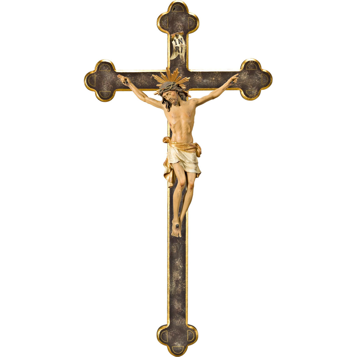 Cristo Pisa em cruz barroca