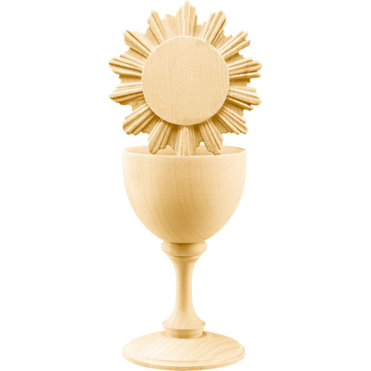 Wooden chalice with Host