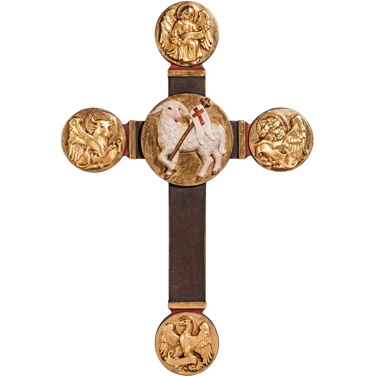 Cross with Easter Lamb and Evangelists