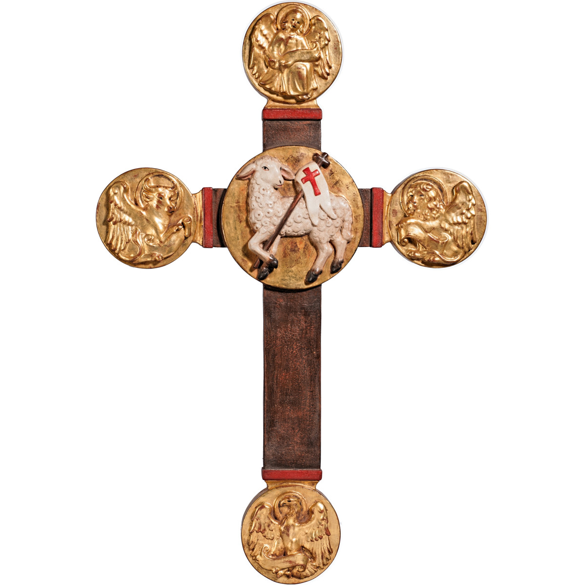 Cruz com Cordeiro Pascal e Evangelistas