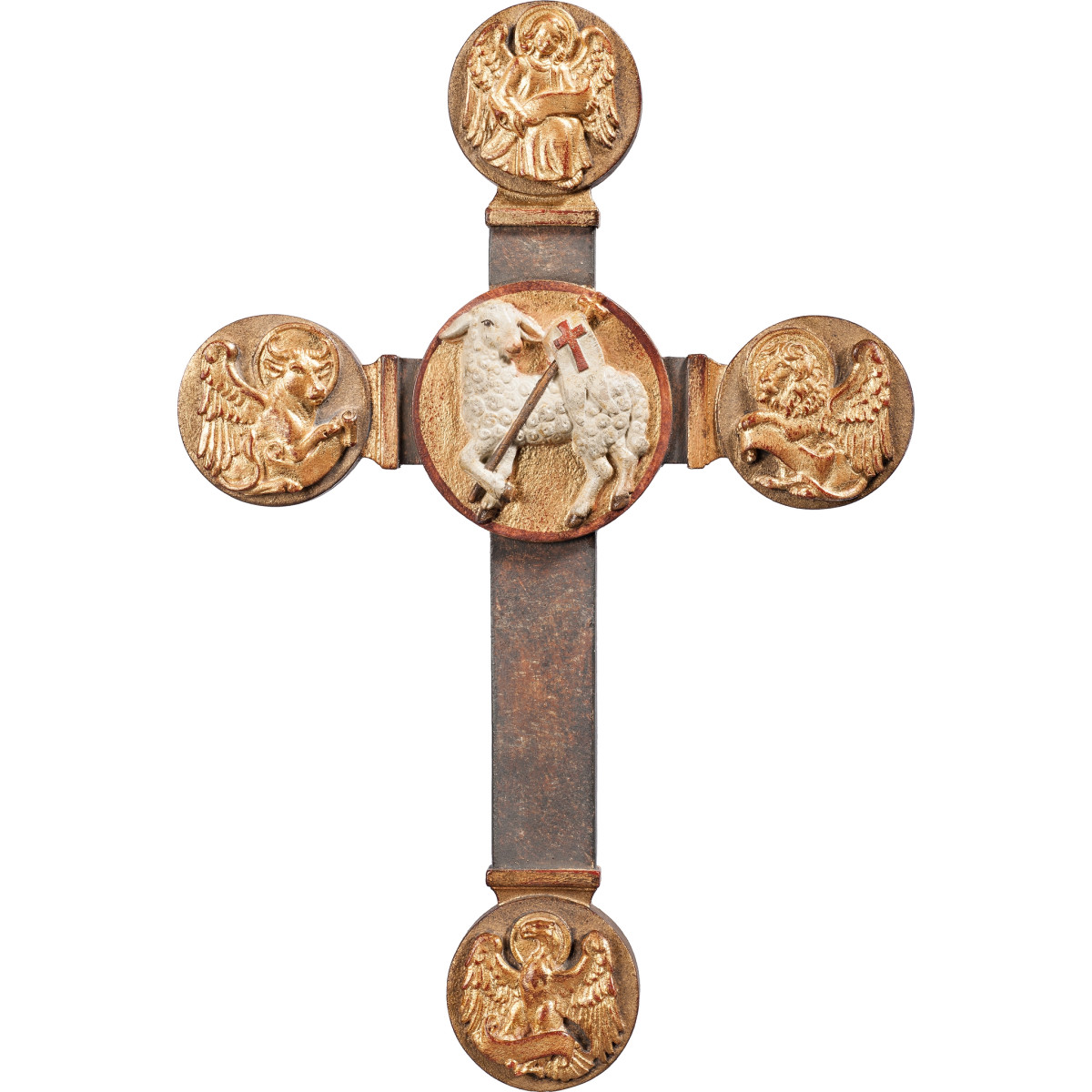 Cross with Easter Lamb and Evangelists