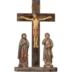 Romanesque Crucifixion Wood Carving | Bergland