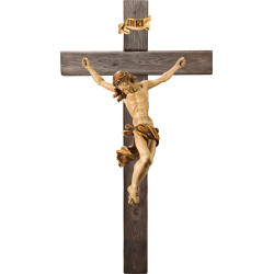 Corpus Baroque on cross Old wood