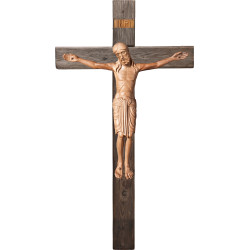 Corpus Romanisch auf Balken Altes Holz
